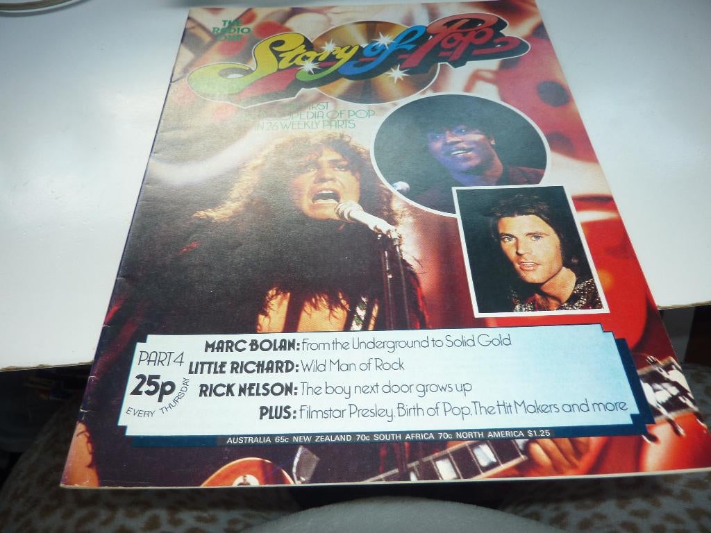 MARC BOLAN OP VOORKANT STORY OF POP 1973-ELVIS-J REEVES, Verzamelen, Verzenden, 1960 tot 1980, Tijdschrift