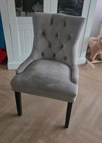 4x Velvet Taupe Eetkamerstoelen met Ring en Nagels, Ophalen, Gebruikt, Overige kleuren, Luxe, Modern, Chesterfield