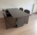 4 mooie Leolux fauteuils evt marmeren tafel ook te koop, Ophalen, Zo goed als nieuw, 50 tot 75 cm, Leer