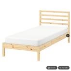 Ikea bed Tarva + lattenbodem Leirsund 90x200 eenpersoons, Huis en Inrichting, Slaapkamer | Bedden, Ophalen, Gebruikt, 90 cm, 200 cm