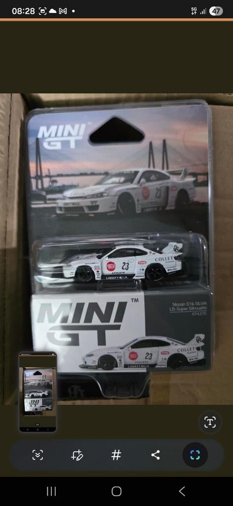 Mini GT Nissan S15 Silvia LB-Super Silhouette, Ophalen of Verzenden, Mini gt, Onbekend, Onbekend
