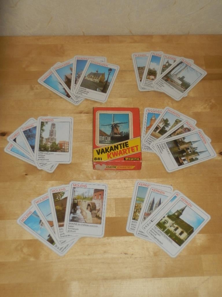 Het vakantie kwartet spel uit 1965 van papita, Verzamelen, Speelkaarten, Jokers en Kwartetten, Ophalen of Verzenden, Gebruikt