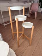 IKEA Satsumas plantenstandaard bamboe wit 3 etages, Ophalen of Verzenden, Gebruikt