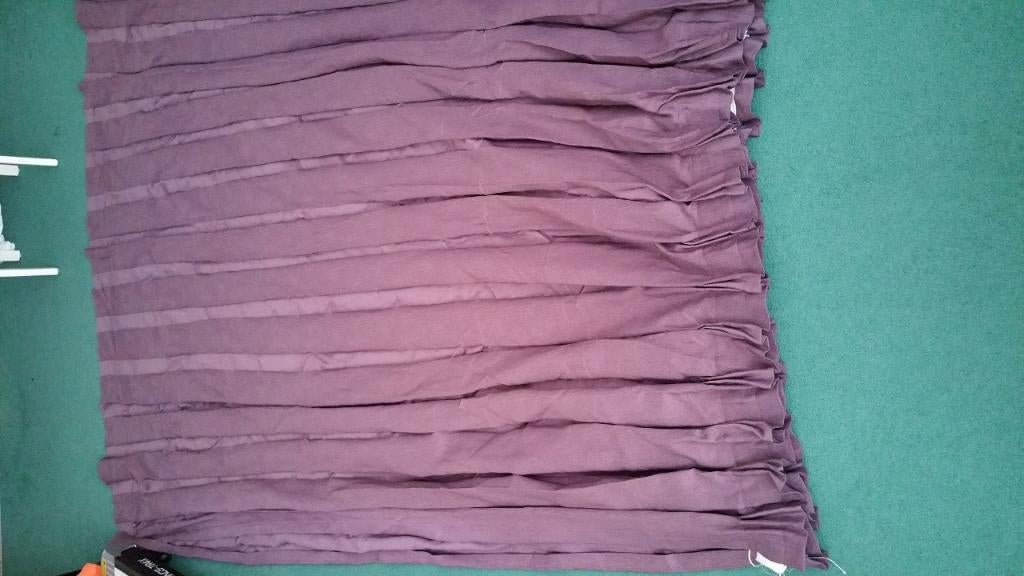 gordijnen Paarse en Vitrage lichtcreme klaar aan gehangen, Huis en Inrichting, Stoffering | Gordijnen en Lamellen, Zo goed als nieuw