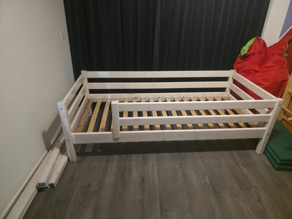 3 in1 bed  laag/half hoog/ hoog, Kinderen en Baby's, Ophalen, Gebruikt, 180 cm of meer, 85 tot 100 cm