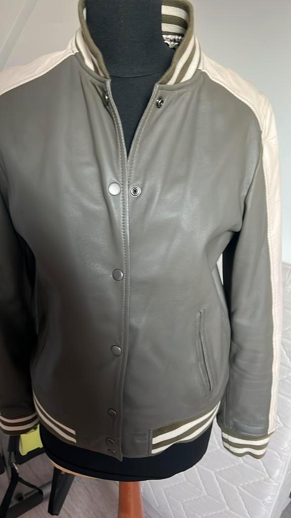 Echt leren bomber jasje, Kleding | Dames, Jassen | Zomer, Zo goed als nieuw, Maat 38/40 (M), Bruin, Ophalen