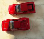 2 x Ferrari rood Testatrossa, GTO (beide 1984), Ophalen of Verzenden, Zo goed als nieuw, Auto, Bburago