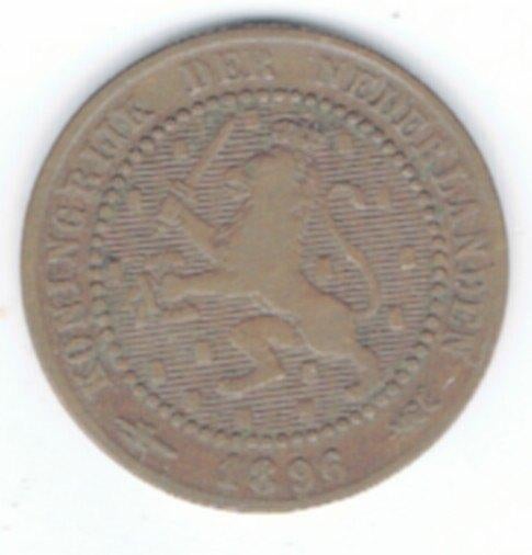 23-891 Nederland 1 cent 1896, Postzegels en Munten, Munten | Nederland, Ophalen of Verzenden, Koningin Wilhelmina, 1 cent, Losse munt