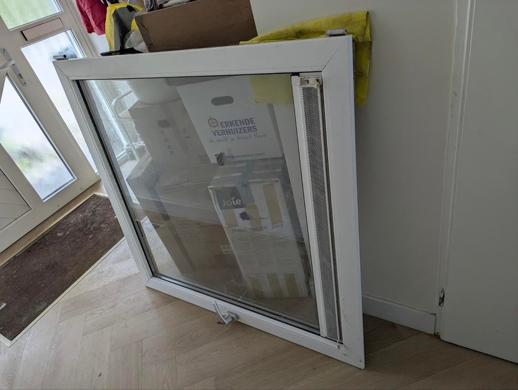 UPVC raam met kozijn - Gebruikt, Gevelraam of Ruit, Gebruikt, 80 tot 120 cm, 80 tot 120 cm