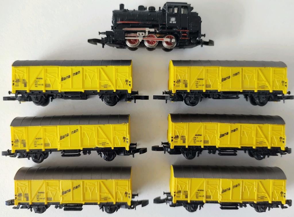 MÄRKLIN MINI CLUB bananentrein met locomotief BR 89 vd DB, Gebruikt, Ophalen of Verzenden, Analoog, Märklin