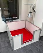 Werpkist met anti dood-lig-rand en statief warmtelamp, Ophalen, Hondenkennel, 110 cm of meer, Minder dan 65 cm