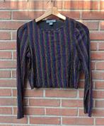 Gestreepte glitter top maat 34/36, Primark, Zwart, Ophalen of Verzenden, Zo goed als nieuw