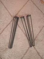 Metalen Poten - Hairpin, Ophalen, Tafelpoot, 50 tot 100 cm, Zo goed als nieuw