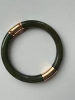 14 Karaat Gouden Jade Armband, Gebruikt, Ophalen of Verzenden, Met edelsteen, Groen
