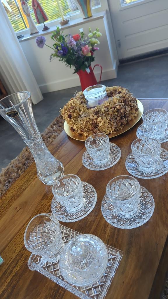 Bohemia Crystal Servies Set - Suiker, Room & Kopjes, Ophalen
