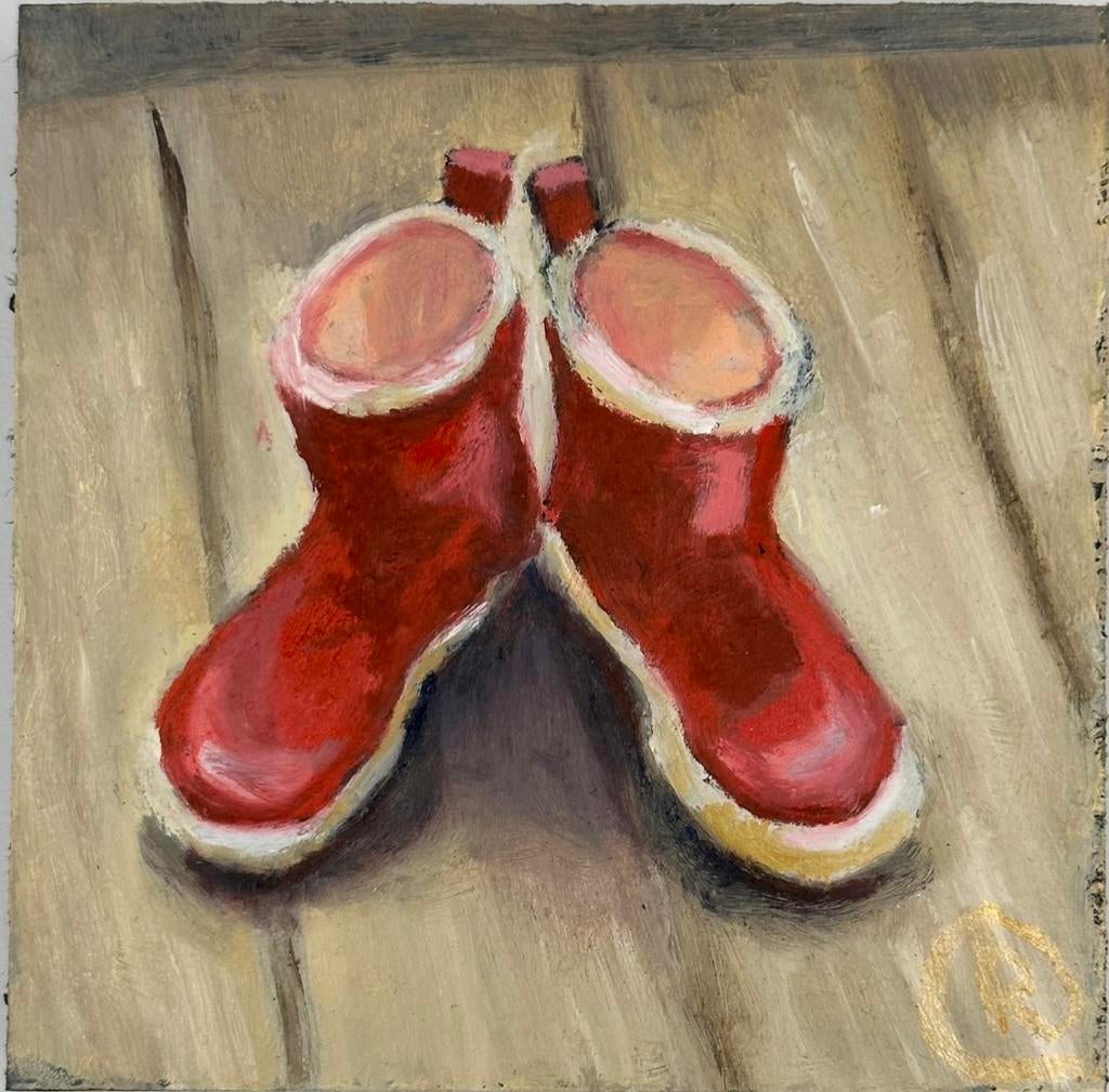 Rode laarzen, Antiek en Kunst, Ophalen of Verzenden