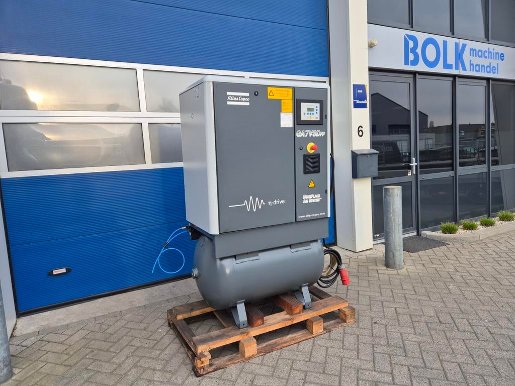 Atlas Copco GA7VSDff 7,5KW Schroefcompressor in nette staat!, Doe-het-zelf en Verbouw, Atlas Copco, Info@bolkmachinehandel.nl