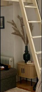 Zwarte vaas met bruine pluimen, Ophalen, Overige materialen, Zwart, Zo goed als nieuw