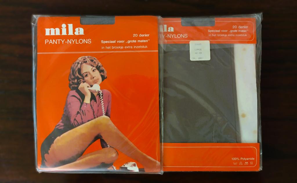 Vintage Mila mousse Panty-Nylons, 20 denier, Maat L (46-48), Kleding | Dames, Nieuw, Ophalen of Verzenden, Maat 44/46 (L), Mila panty-nylons