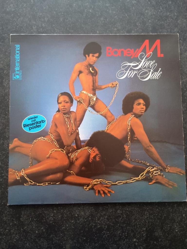 Boney M. - Love For Sale LP (1977) - Originele Persing, Gebruikt, Inclusief poster, Ophalen of Verzenden, 1970 - 1979
