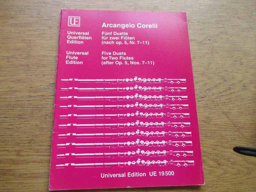 CORELLI - 5 DUETTEN VOOR 2 DWARSFLUITEN, Dwarsfluit of Piccolo, Ophalen of Verzenden, Zo goed als nieuw, Artiest of Componist