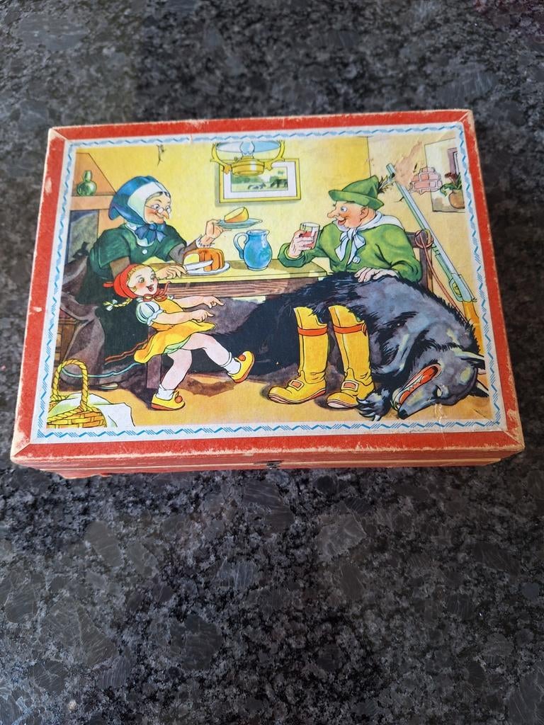 Houten blokken puzzels 6x, Antiek en Kunst, Antiek | Speelgoed, Ophalen of Verzenden