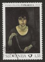 Slovenie 88, schilderij, Verzenden, Overige landen, Gestempeld