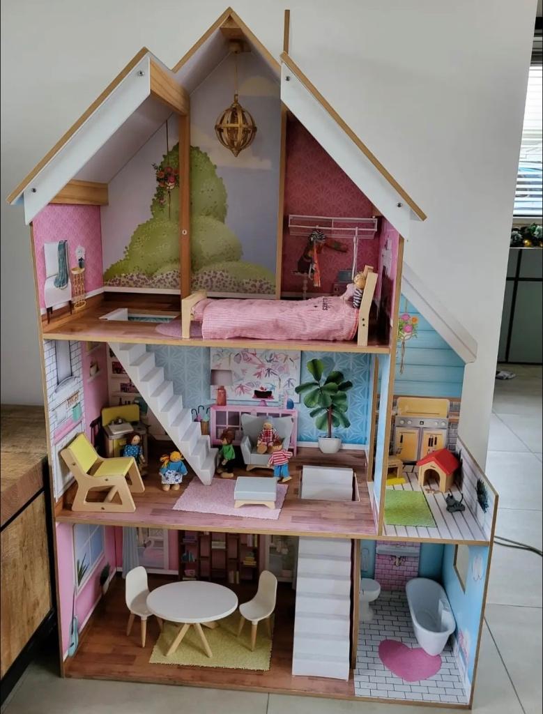 Kidkraft Poppenhuis inclusief meubels en poppetjes, Ophalen, Gebruikt, Poppenhuis
