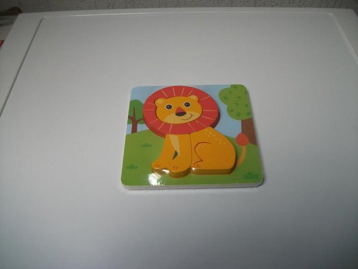 Inlegpuzzel Leeuw 4 delig (nieuw), Kinderen en Baby's, Speelgoed | Houten speelgoed, Nieuw, Ophalen of Verzenden