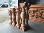 Oude houten balustrade voor nostalgische lampen en tafel, Ophalen, Gebruikt