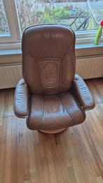 Leren stoelen aangeboden met voetsteun, Ophalen, Gebruikt, 75 tot 100 cm, Leer