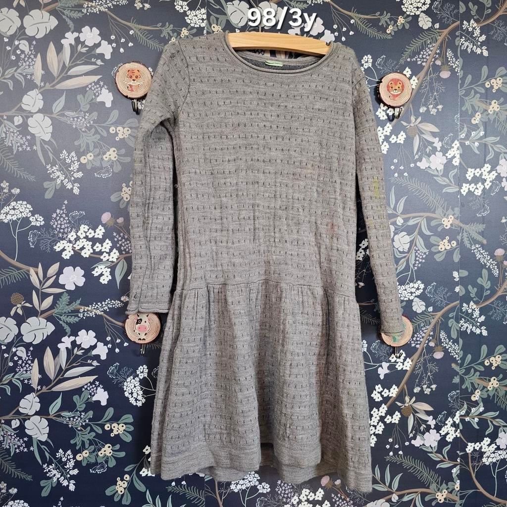 Wollen jurkje maat 98, Kinderen en Baby's, Kinderkleding | Maat 98, Ophalen of Verzenden, Gebruikt, Meisje, Jurk of Rok