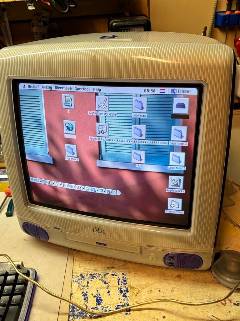 Vintage Apple iMac G3 (Bondi Blue) - Werkend, Computers en Software, Vintage Computers, Ophalen