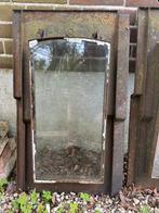 Antieke gietijzeren stalramen met glas (set van 2), Ophalen