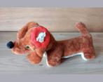ELMI TOY BRUIN/WITTE TECKEL MET RODE BARET*VINTAGE HOND, Verzenden, Zo goed als nieuw