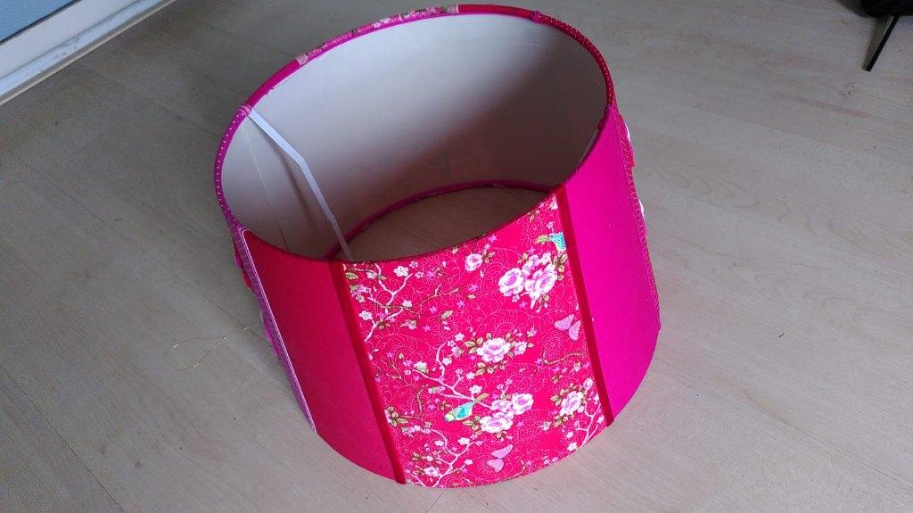 Lampenkap, roze en rood, Huis en Inrichting, Lampen | Lampenkappen, Ophalen, 25 tot 50 cm, Rond, Rood