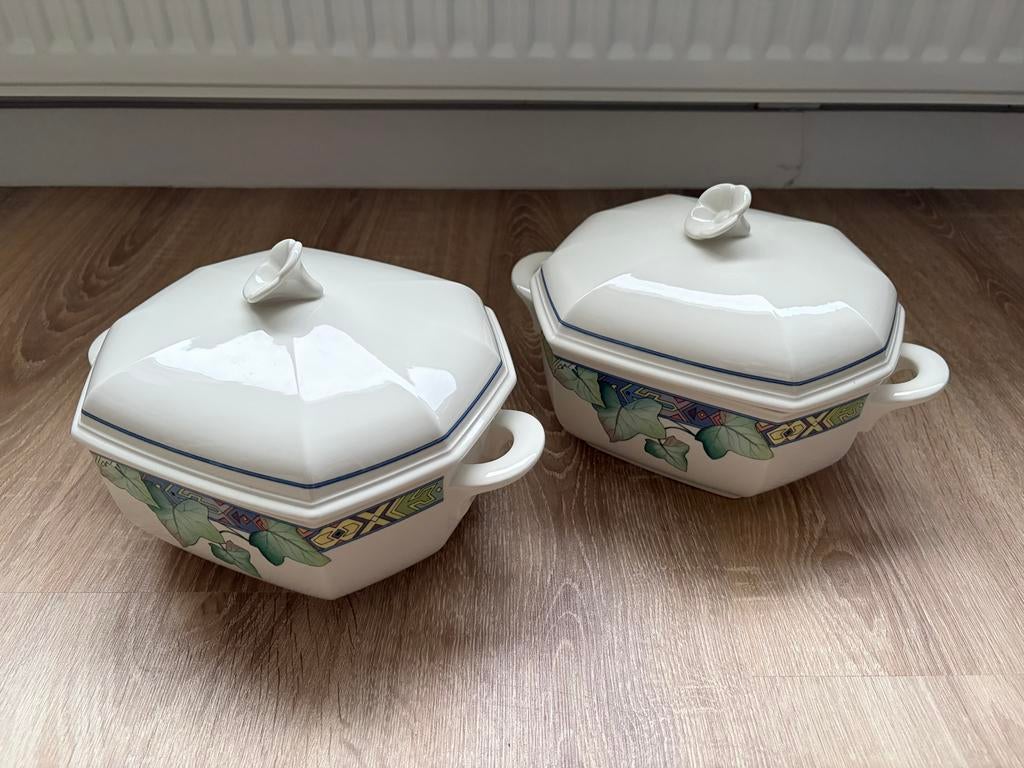 Villeroy & Boch Pasadena Schalen met Deksel (2x), Gebruikt, Ophalen of Verzenden, Schaal of Schalen, Overige stijlen