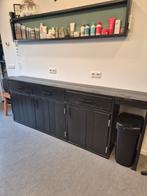 Houten dressoir met lades en deuren, Ophalen, Modern industriël, 200 cm of meer, 25 tot 50 cm