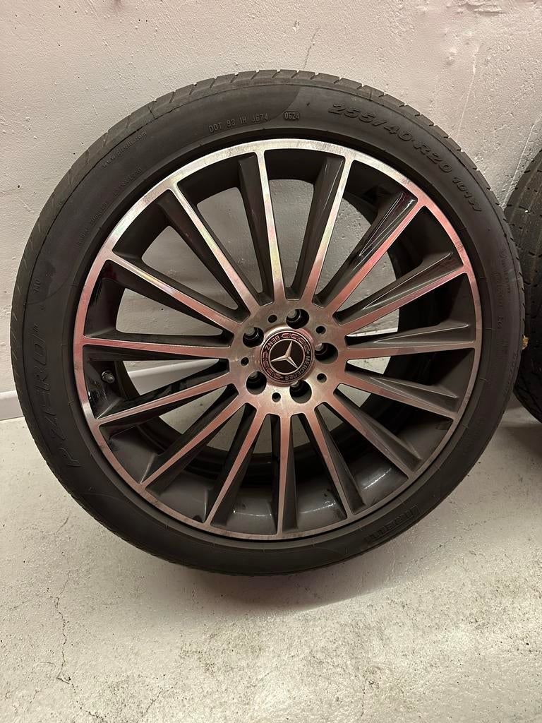 W222 Mercedes S-klasse velgen 20”, Auto-onderdelen, Banden en Velgen, Ophalen, Gebruikt, 255 mm, Banden en Velgen