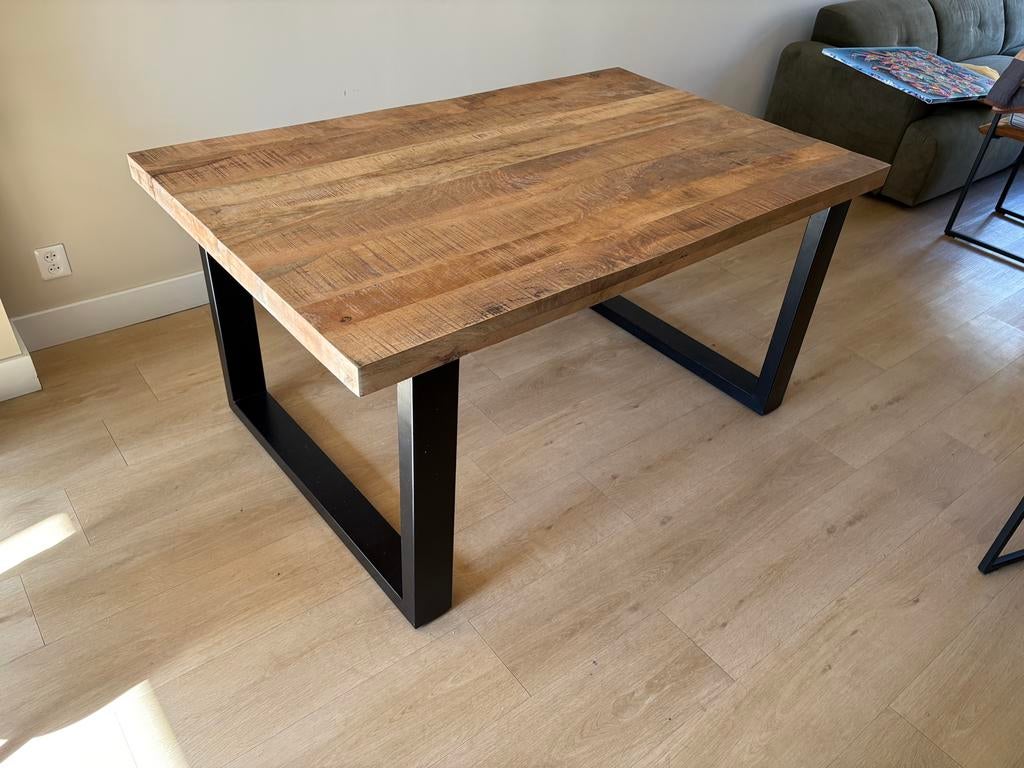 Eetkamertafel Trevor, Ophalen, Gebruikt, 100 tot 150 cm, Mangohout