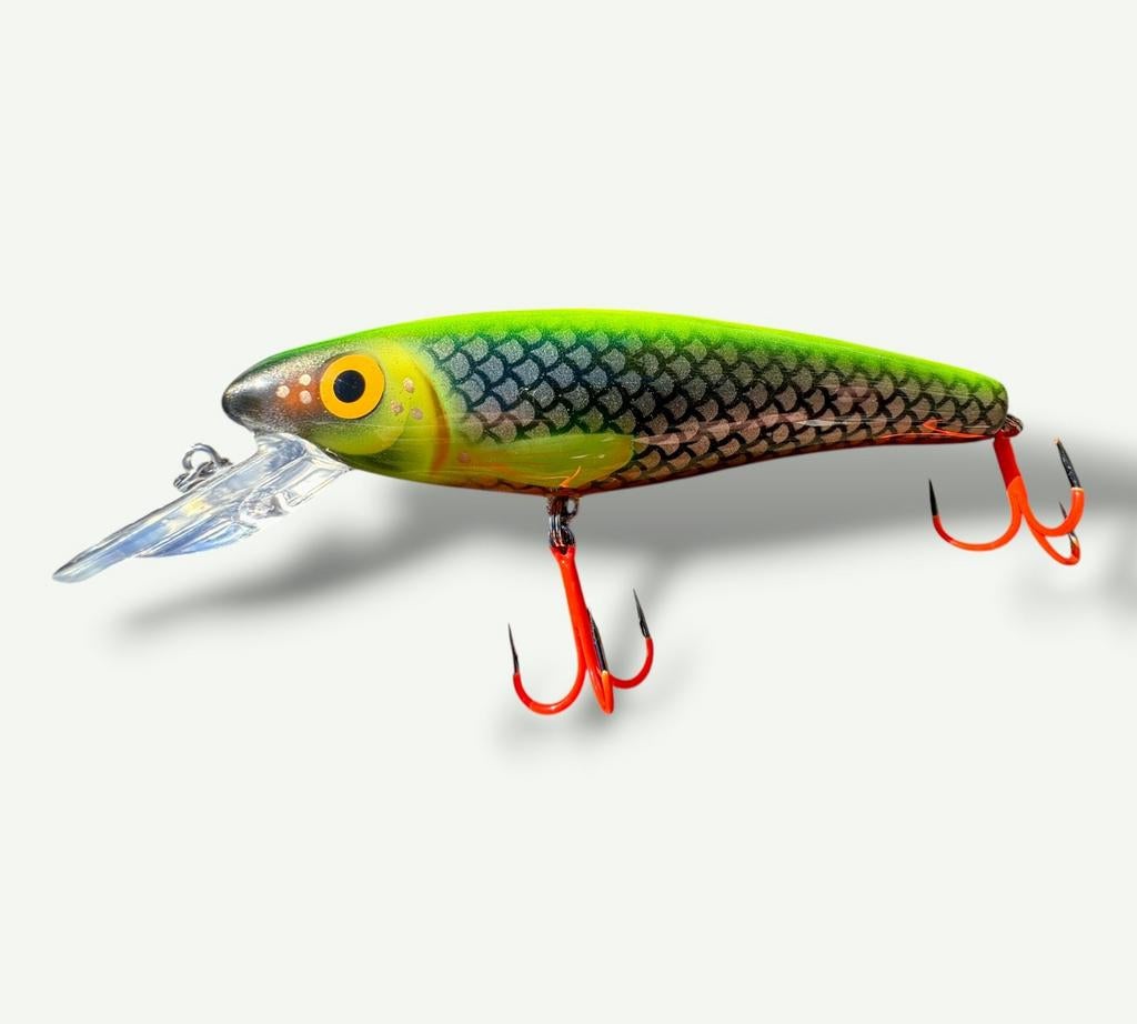 The ErnieCC 6” Neon custom gespoten UV treble #1 afgehaakt, Watersport en Boten, Hengelsport | Roofvissen, Haak, Purmerend, Nieuw