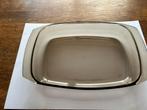 Vintage Arcopal Ovenschaal - Bruin Rookglas 34 cm x 21 cm, Ophalen of Verzenden, Gebruikt