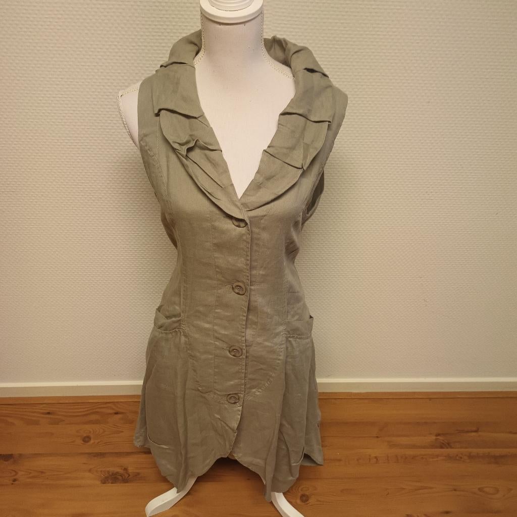 INTOWN - Mooi linnen jurkje, beige, maat 38., Kleding | Dames, Maat 38/40 (M), Intown, Beige, Ophalen of Verzenden