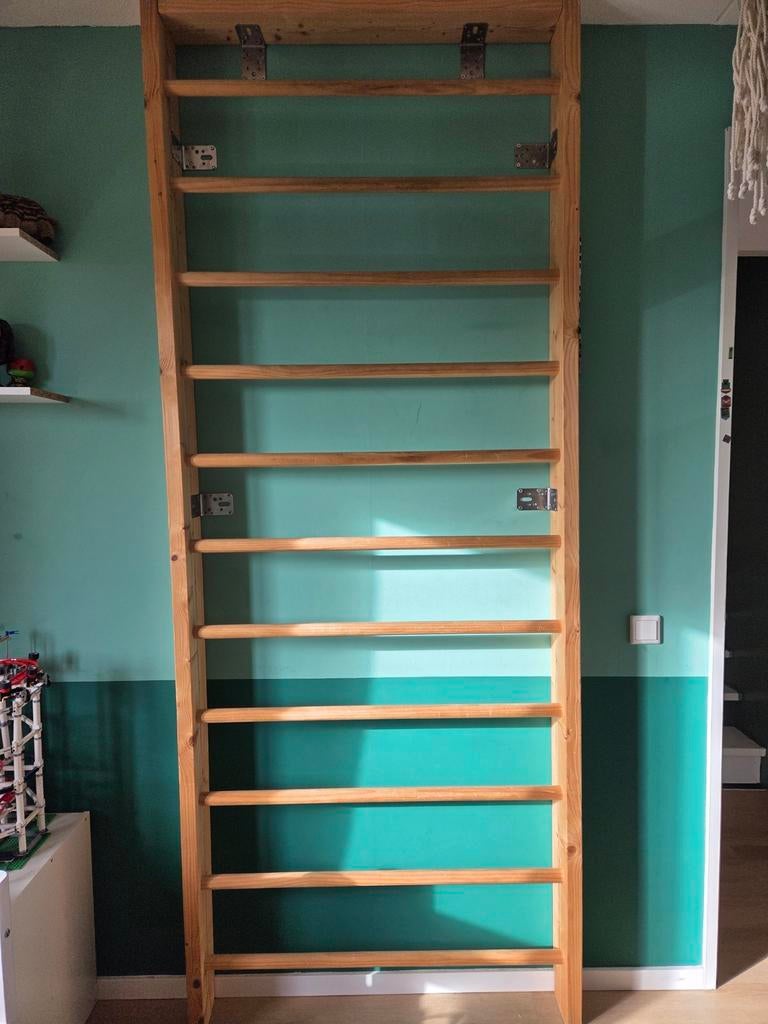 Houten klimrek voor aan de wand - perfect voor kinderen, Ophalen, Gebruikt, Klimwand, Aanbouwonderdeel