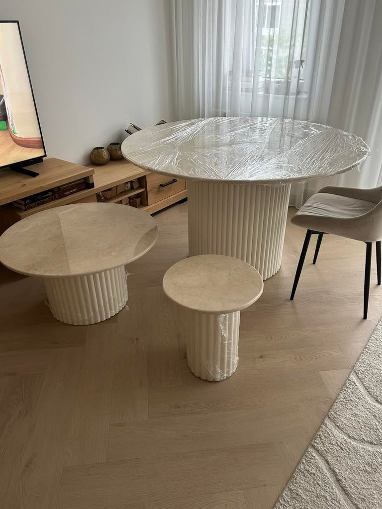 Complete marmeren set crema HOME MADE, Ophalen, Nieuw