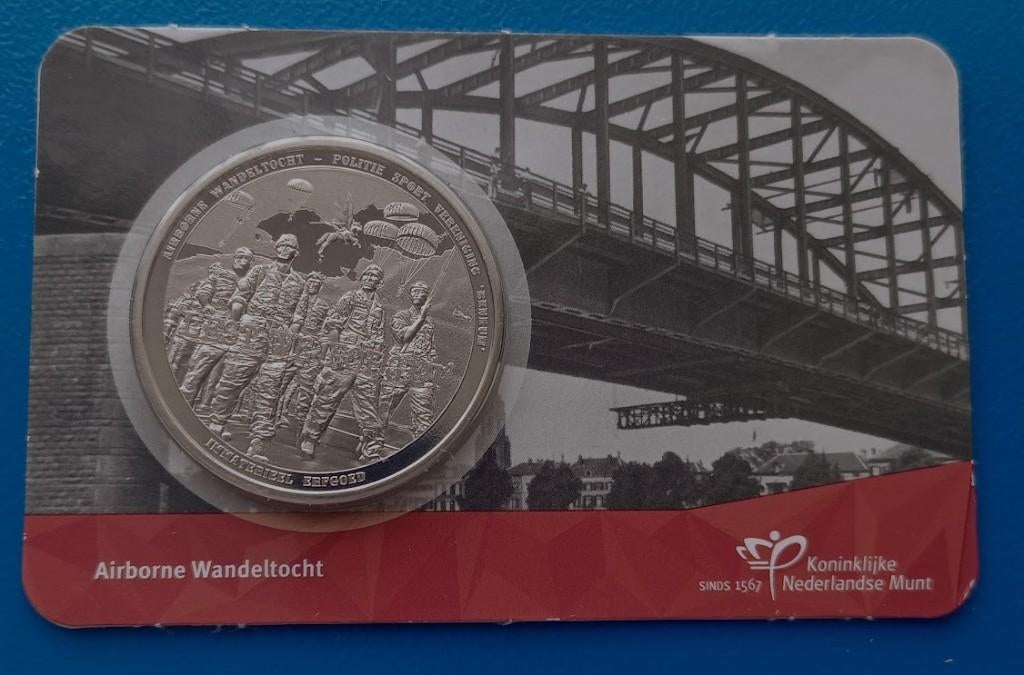 Nederland 2024 Airborne Wandeltocht penning coincard, Verzenden, Overige materialen, Nederland