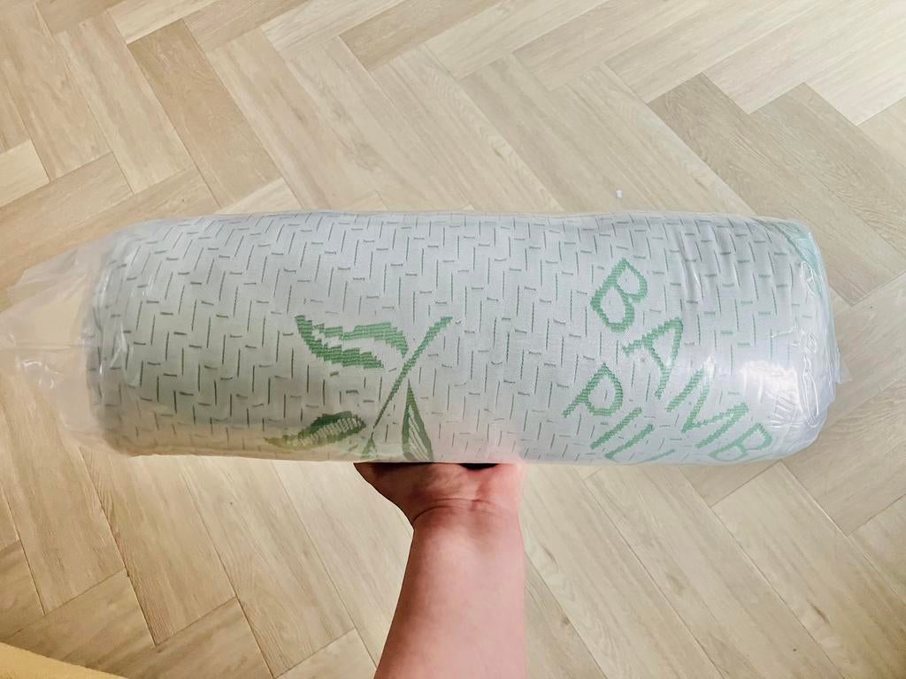 (1) Nieuw King Size Memory Foam Kussen met Bamboe Hoes, Kinderen en Baby's, Jongetje of Meisje, Wit, Nieuw, Ophalen of Verzenden
