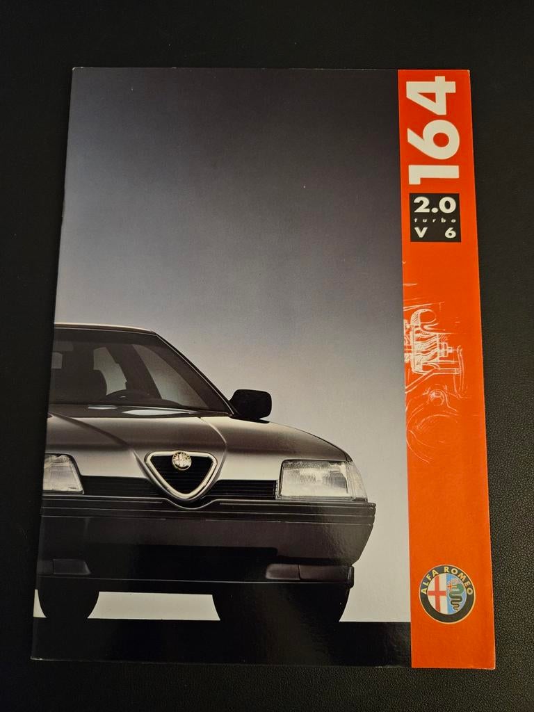 Brochure Alfa Romeo 164 2.0 Turbo V6 1991, Ophalen of Verzenden, Zo goed als nieuw, Alfa Romeo