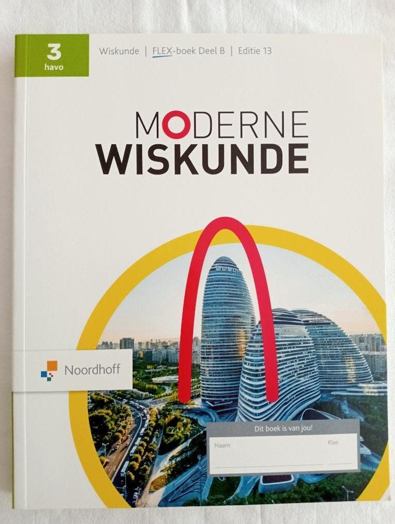 !! 💛 MODERNE WISKUNDE HAVO 3 FLEX Deel B 💚 !!, Boeken, Schoolboeken, Wiskunde A, Noordhoff, Ophalen of Verzenden, HAVO