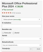 Microsoft office professional plus 2024 (internet activatie), Eén persoon, Kortingsbon